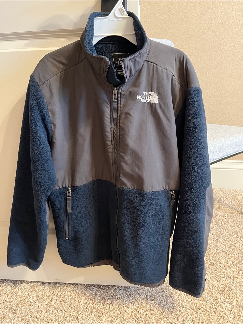 The North Face Kids Two-Tone Fleece Jacket - Navy & Gray